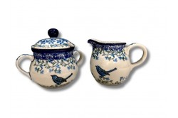 035 286 Bunzlau Roomstel Kleine Suikerpot&Melkkannetje 1932X Melk & Suiker